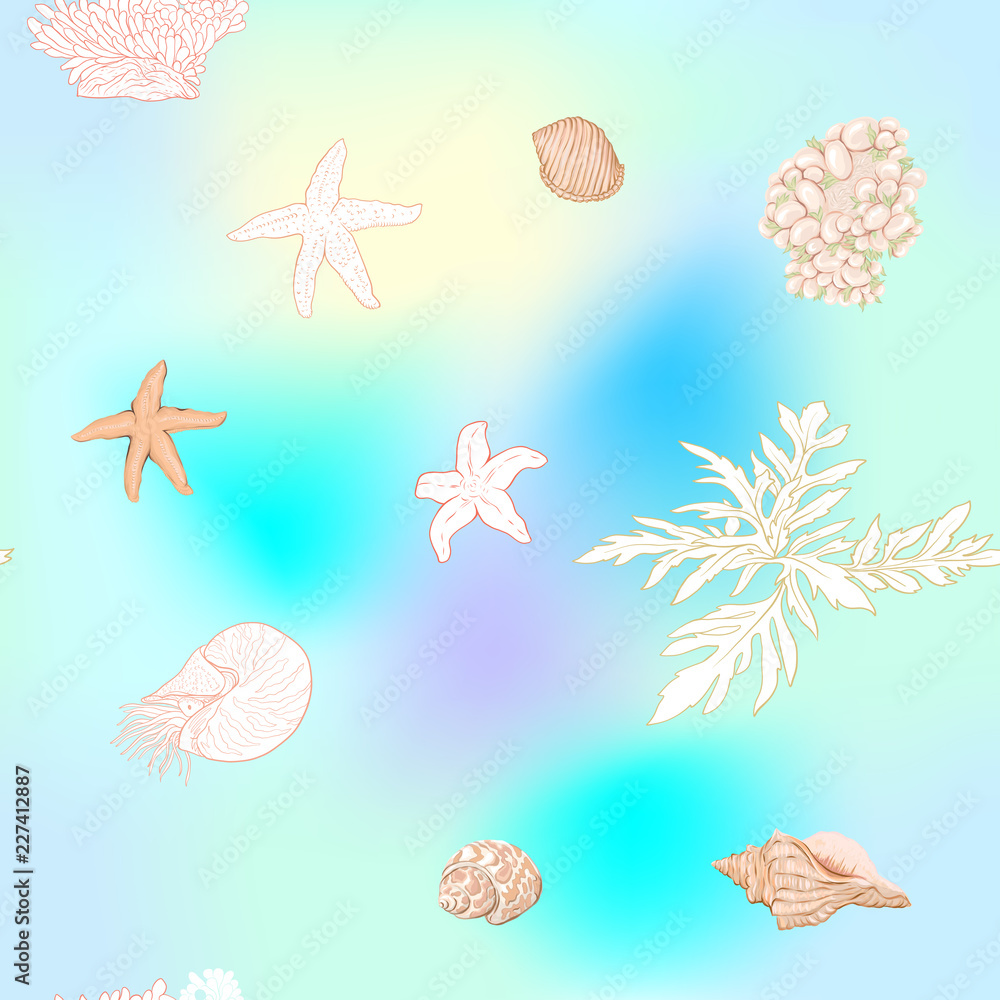 sea world seamless pattern