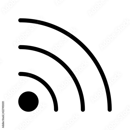 Rss Feed Communicate Broadcast News Television Newscast vector icon