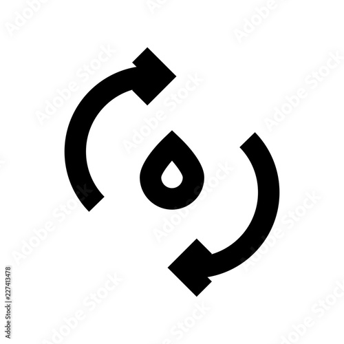 Recycling Water Rotation Ecology Nature Environmental Protection Reserve Energy vector icon