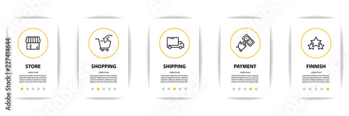 mobile application screen with business icon