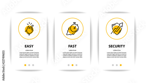 mobile application screen with business icon