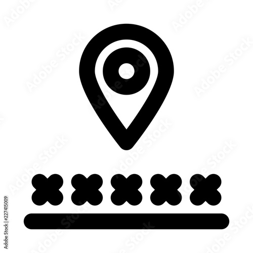 Postcode Zip Number Address Logistic vector icon