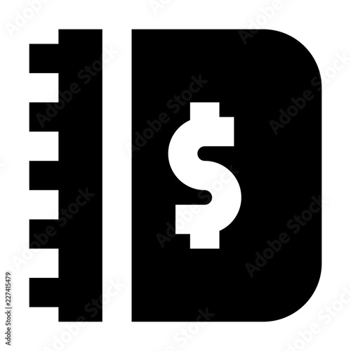 Report Dollar Finance Money Exchequer Cash vector icon
