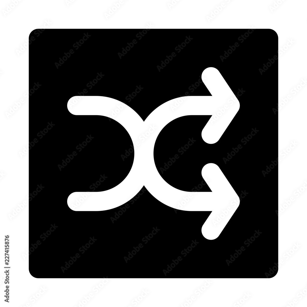 Random Media Player Music Audio Interface vector icon Random Media Player Music Audio Interface vector icon