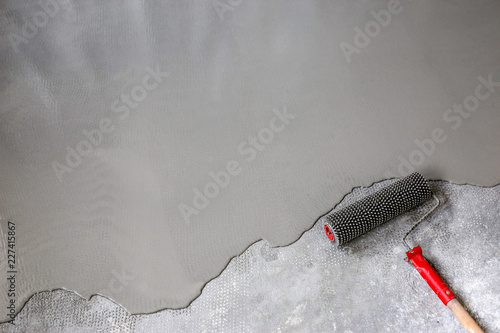 Fill screed floor repair and furnish, shallow dof