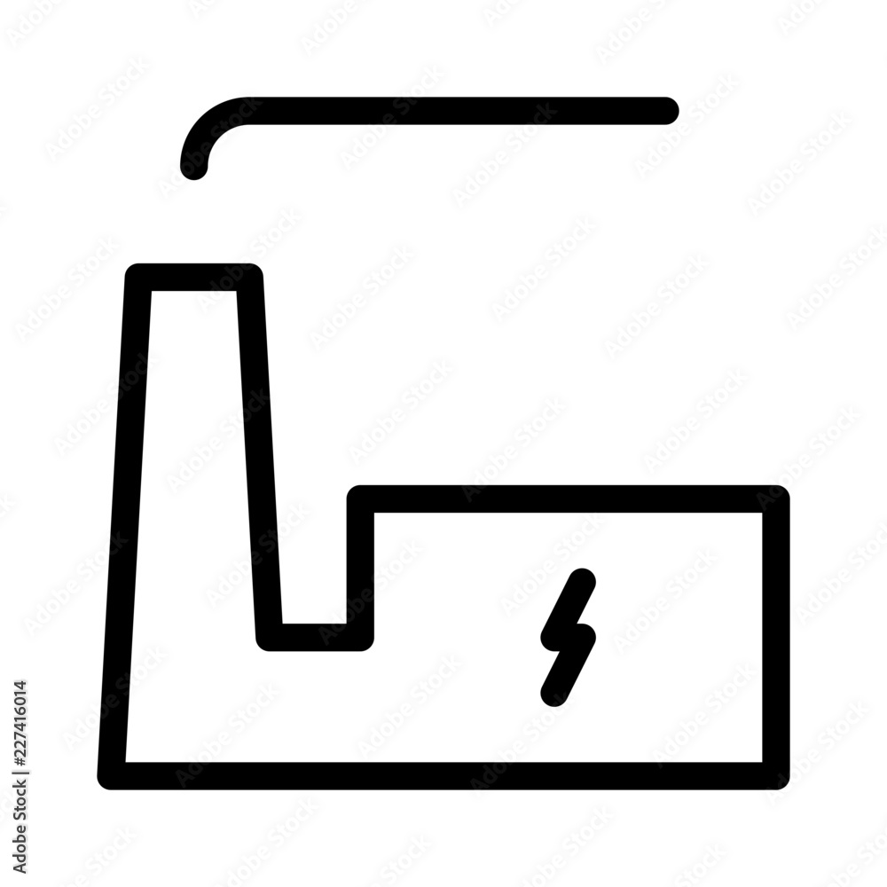 Plant Power Energy Force Electricity vector icon Plant Power Energy Force Electricity vector icon