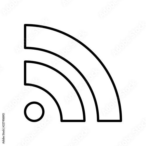 Rss Feed News Computer Interface User Program vector icon