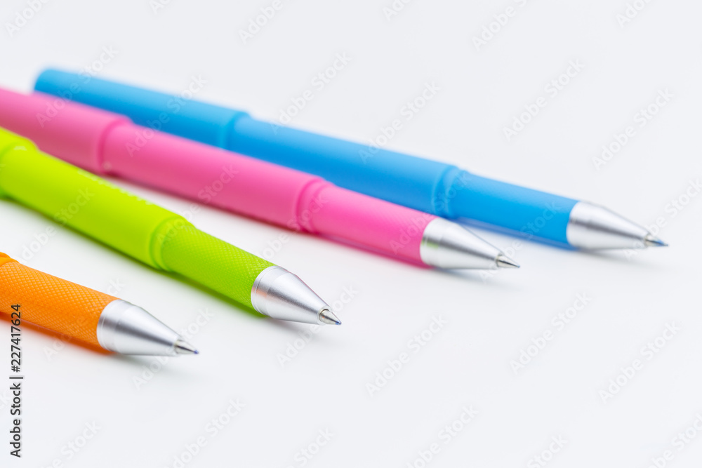 Set of pens isolated on white background Set of pens isolated on white background