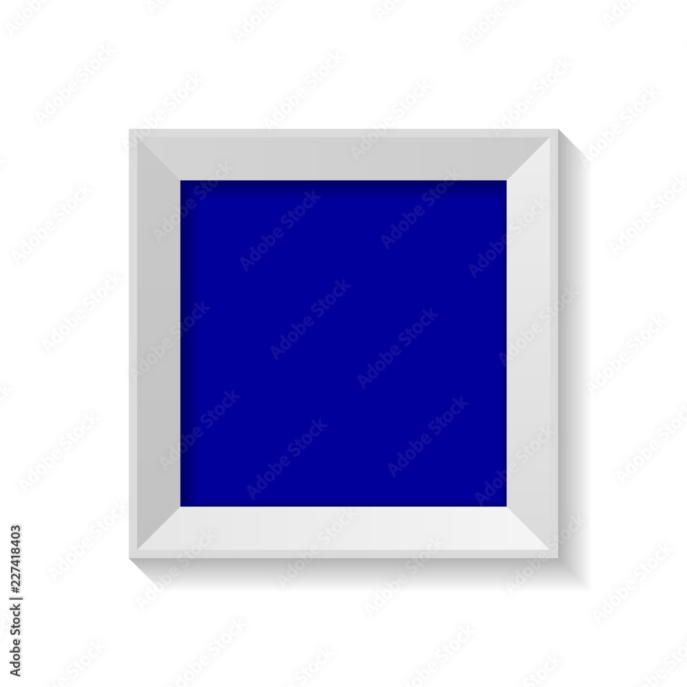 Minimalist square frame with blank artboard isolated on white background vector illustration. Minimalist square frame with blank artboard isolated on white background vector illustration.