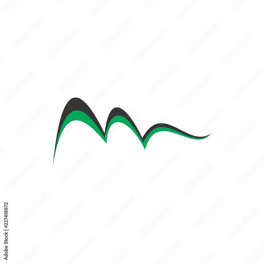 M logo letter design M logo letter design