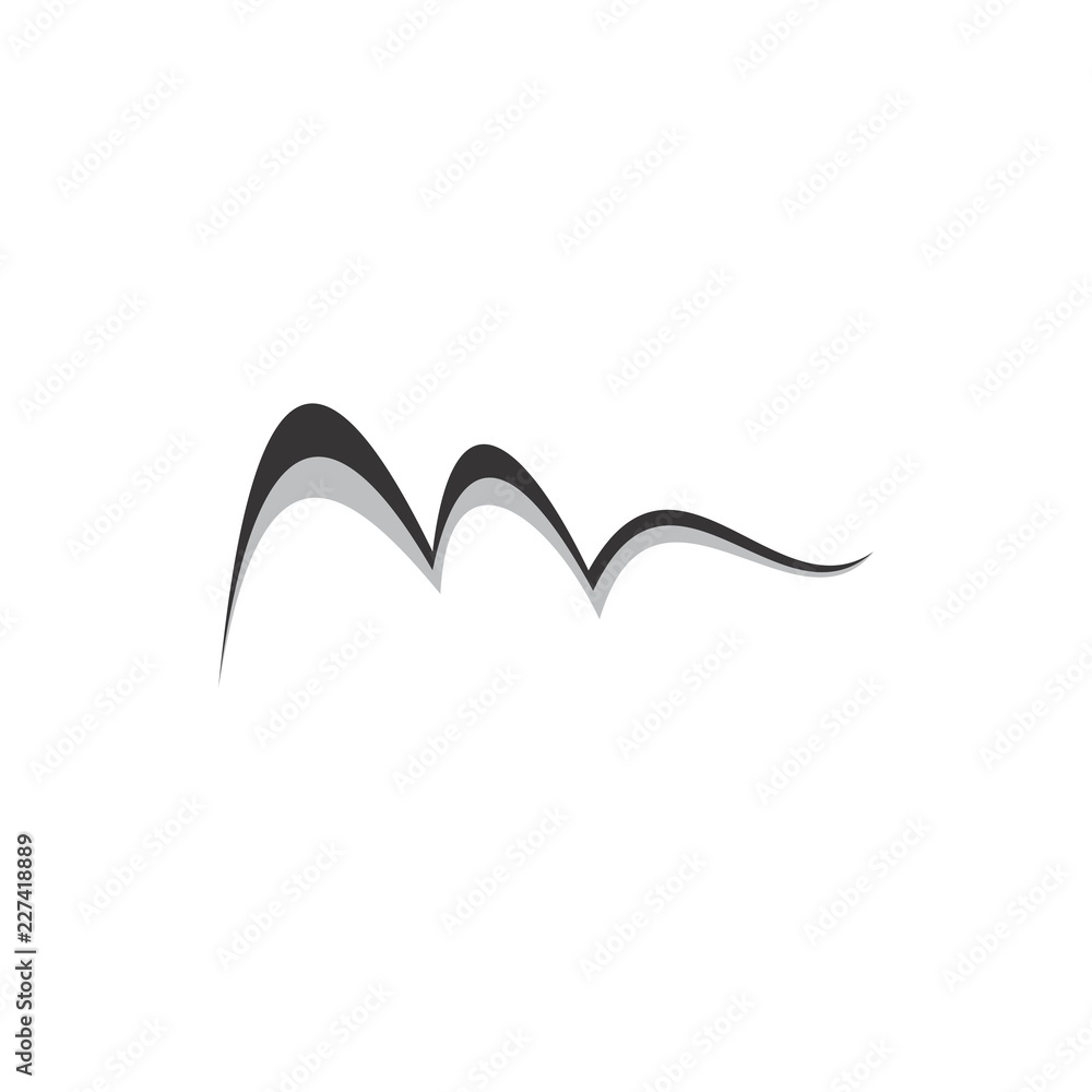 M logo letter design M logo letter design