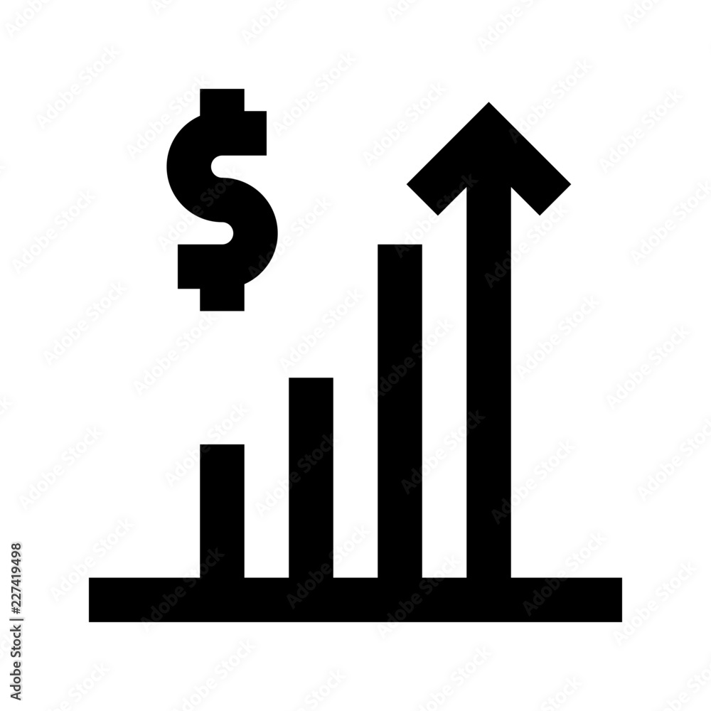 Profit Dollar Grow Finance Money Exchequer Cash vector icon Profit Dollar Grow Finance Money Exchequer Cash vector icon