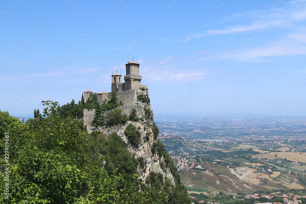 Republic of San Marino. Torre Guaita or Prima Torre on the top of Monte Titano.