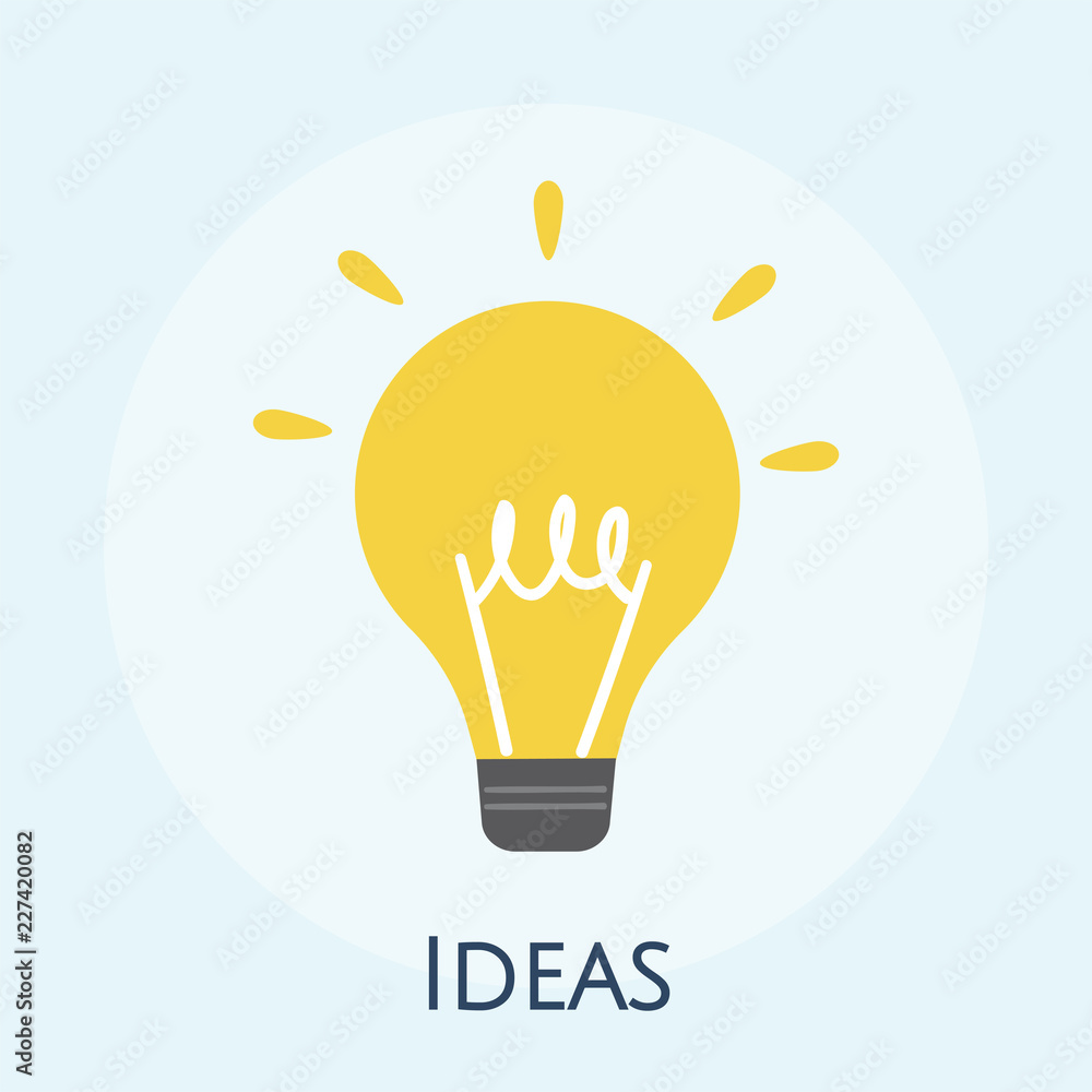 Fototapeta premium Illustration of light bulb icon