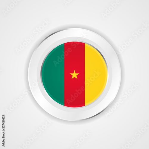 Free Download Cameroon flag in glossy vector icon. - GFXLoad