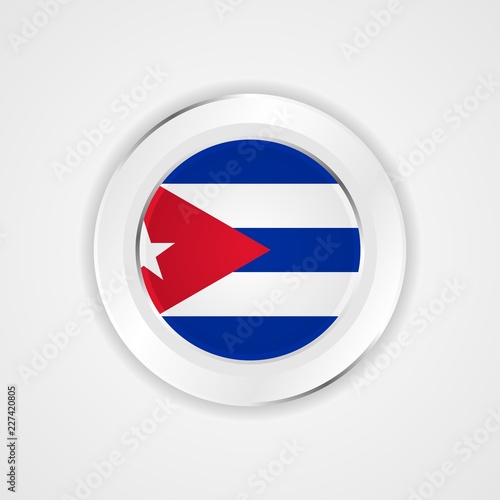 Free Download Cuba flag in glossy vector icon. - GFXLoad
