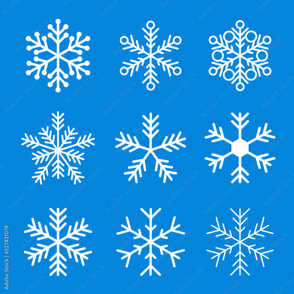 Set of vector snowflakes 4 Set of vector snowflakes 4