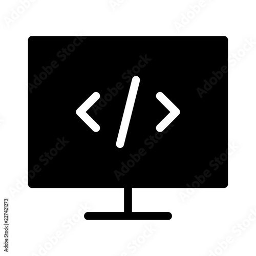 Programming Coding Education School Learning Creation Culture vector icon