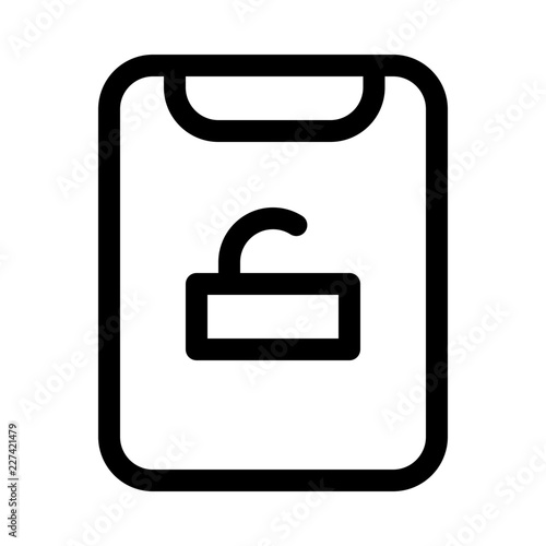 Report Unlock Security Protect Protection Secure vector icon