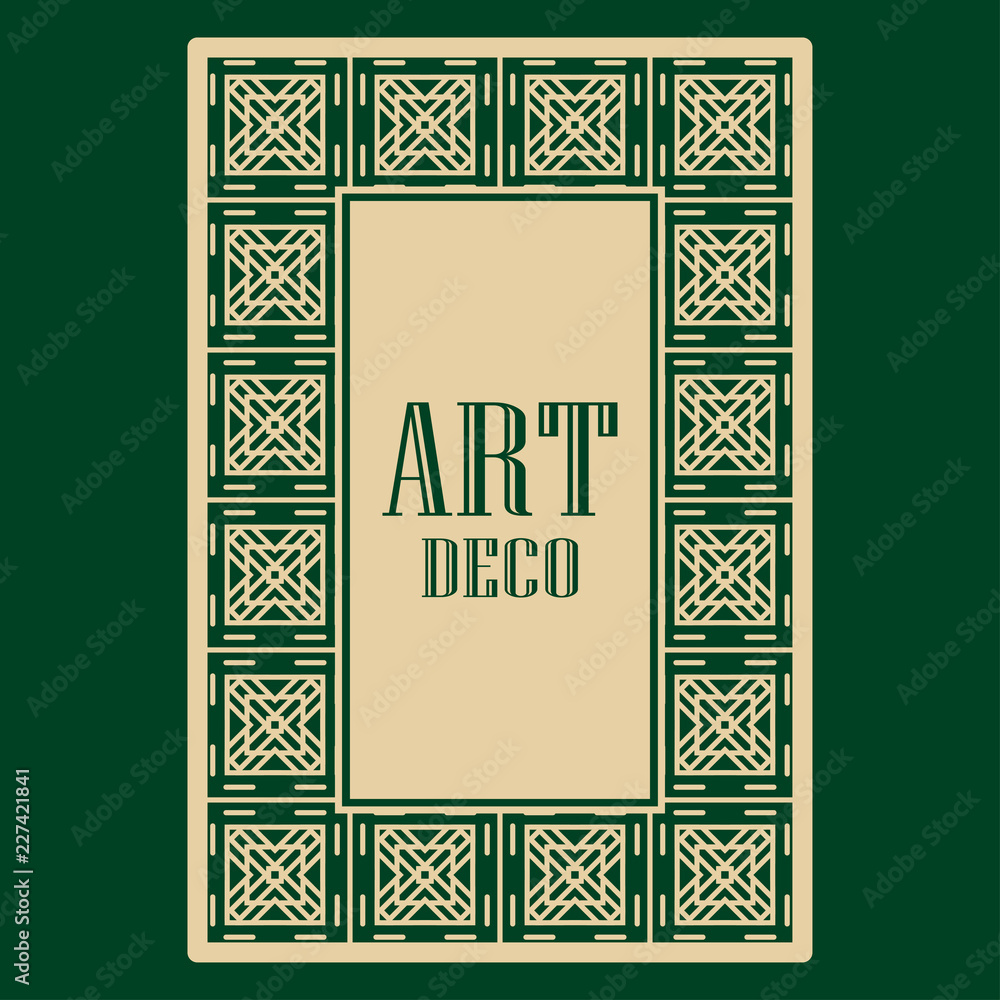 Obraz premium Art deco border frame