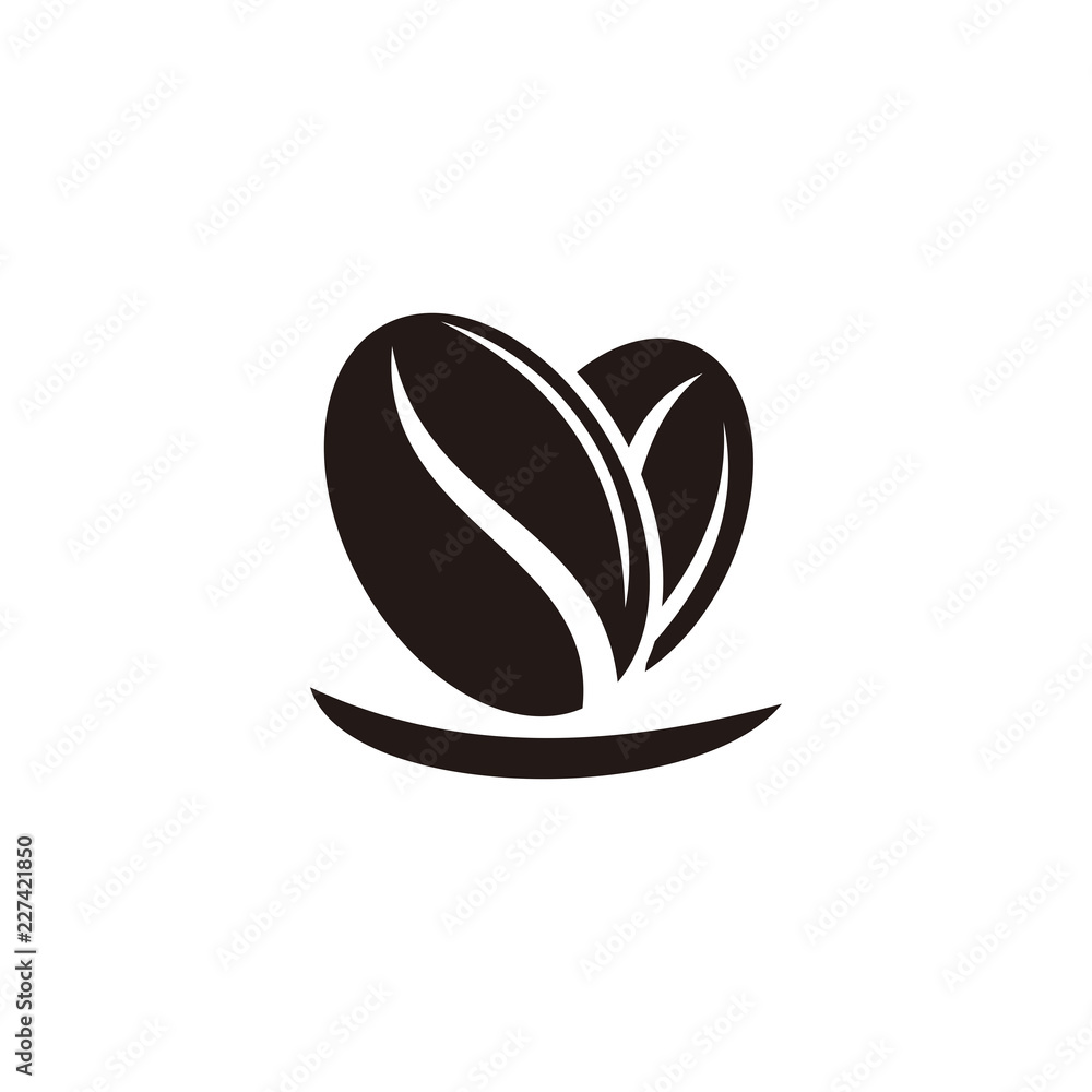Coffee bean icon vector Coffee bean icon vector