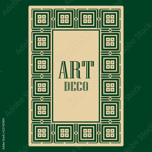 Art deco border frame