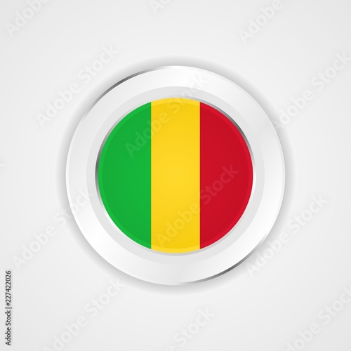 Mali flag in glossy vector icon. Free Download Mali flag in glossy vector icon. - GFXLoad
