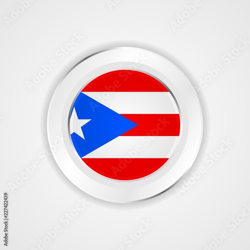 Free Download Puerto rico flag in glossy vector icon. - GFXLoad