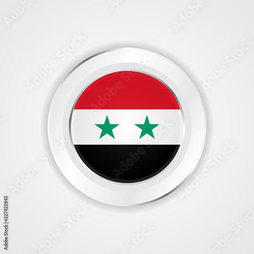 Free Download Syria flag in glossy vector icon. - GFXLoad