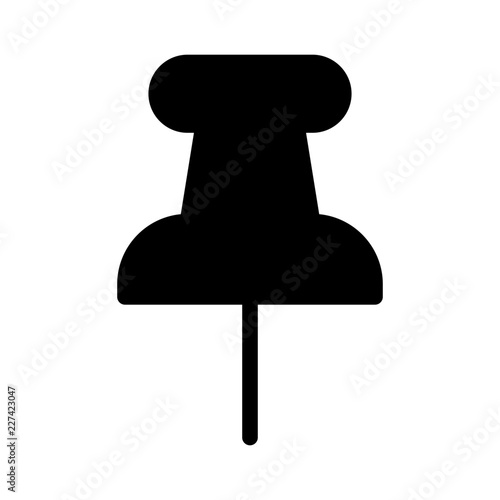Pin Marker Highlight Note Protect vector icon