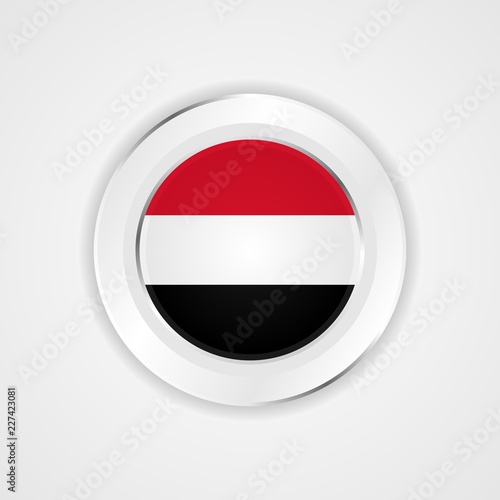 Free Download Yemen flag in glossy vector icon. - GFXLoad