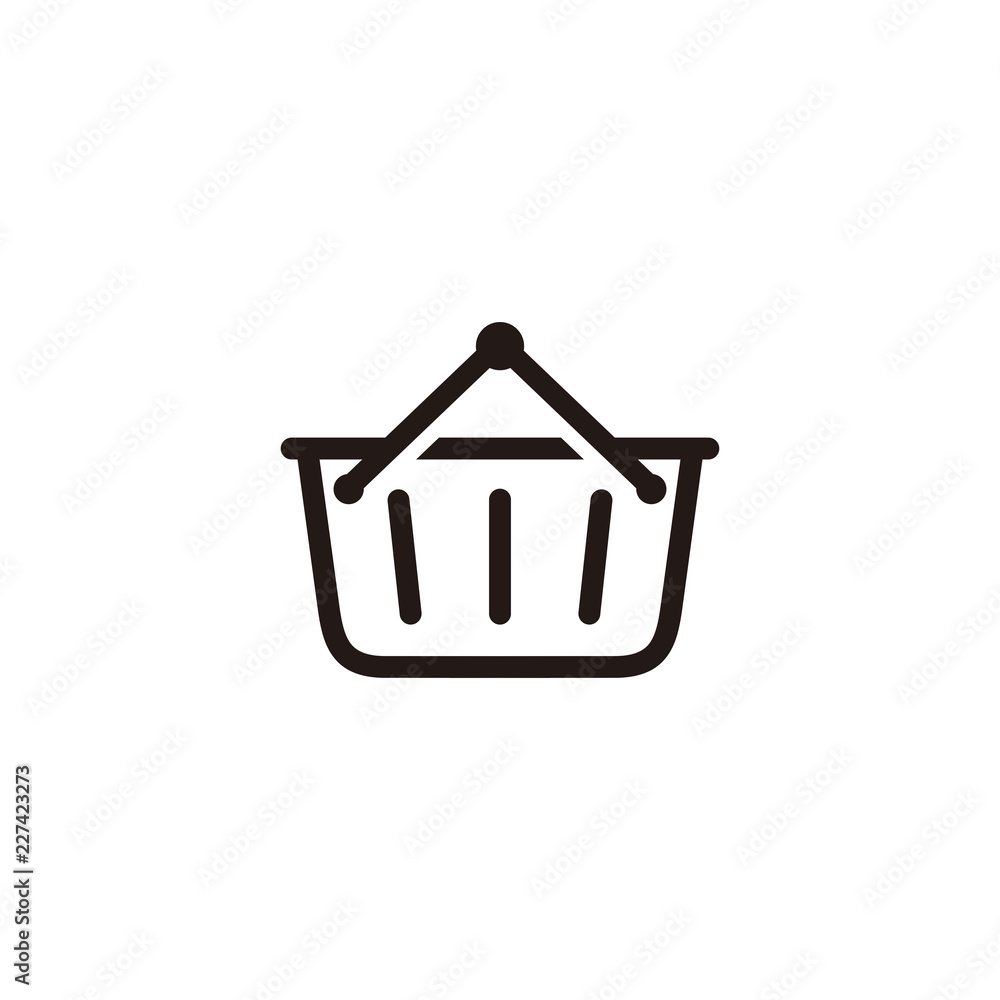 Shopping basket icon vector Shopping basket icon vector