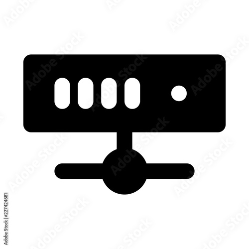 Server Technology Devices Equipment Automation Big Data vector icon