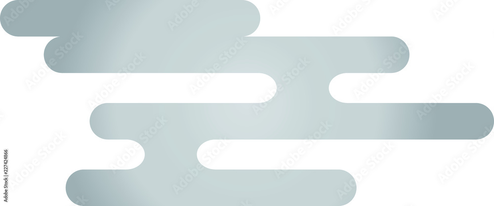 Silver Japanese style deformed cloud set Silver Japanese style deformed cloud set