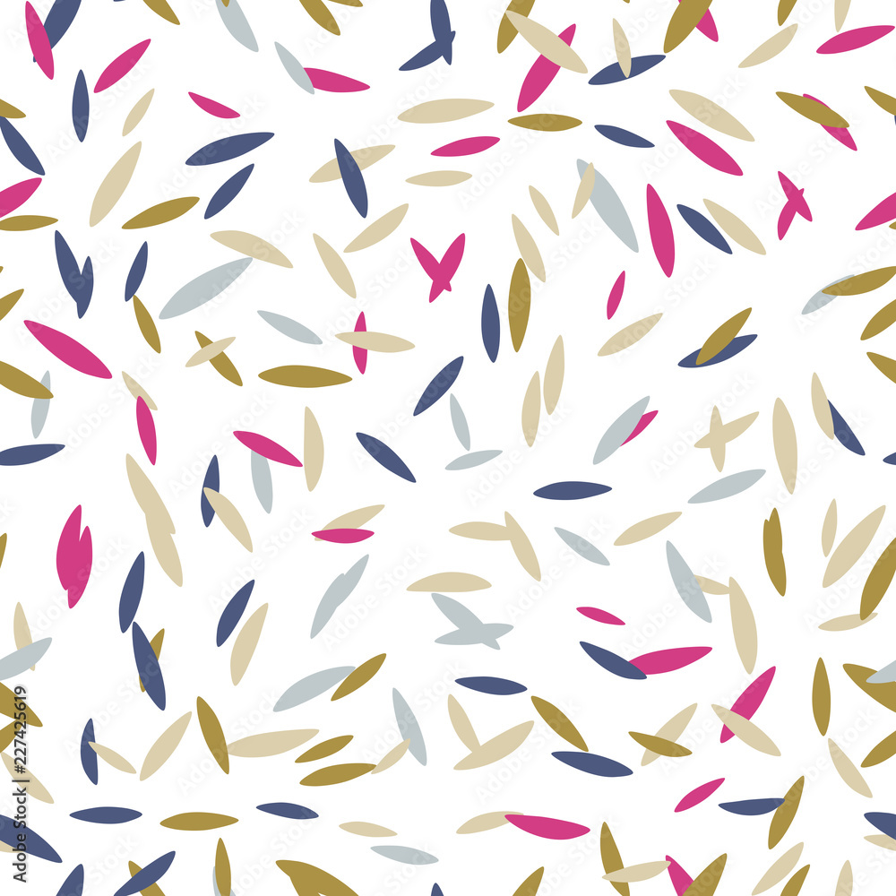 Vector organic seamless abstract background, freehand doodles pattern.