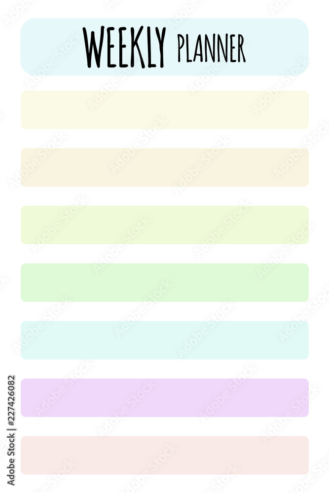 Vector planner. Format A4. Cute page for notes. Notebooks, diary, school accessories. Cute romantic planner page. Planner Template. Organizer and Schedule. Vector planner. Format A4. Cute page for notes. Notebooks, diary, school accessories. Cute romantic planner page. Planner Template. Organizer and Schedule.