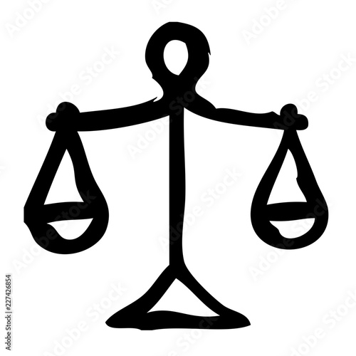 Scale Lawyer Judge Judgement Law vector icon