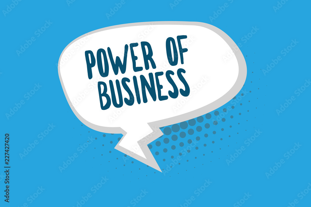 Word writing text Power Of Business. Business concept for The ability to influence peers for attaining the goals. Word writing text Power Of Business. Business concept for The ability to influence peers for attaining the goals.