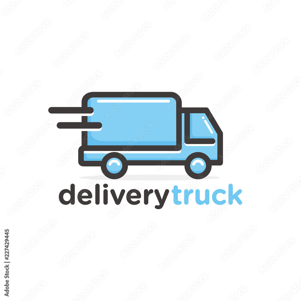 Delivery truck logo vector