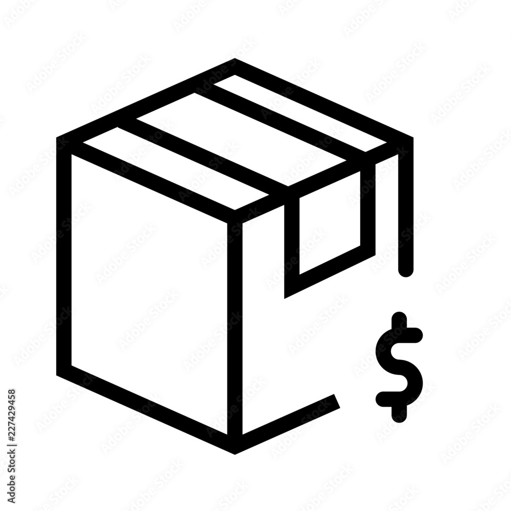 Shopping E Commerce Package Shipping Price vector icon Shopping E Commerce Package Shipping Price vector icon