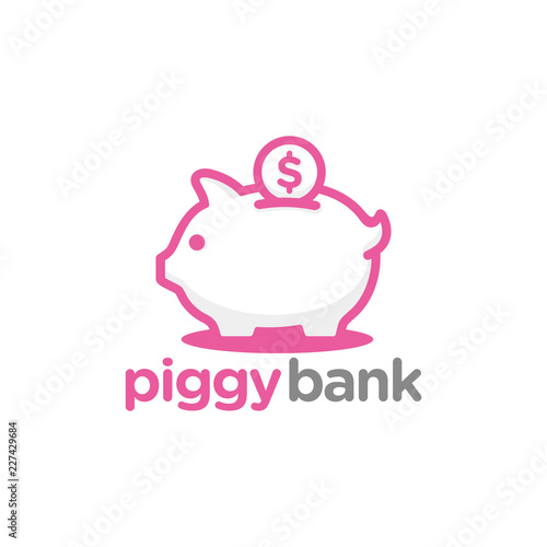 Piggy bank logo template