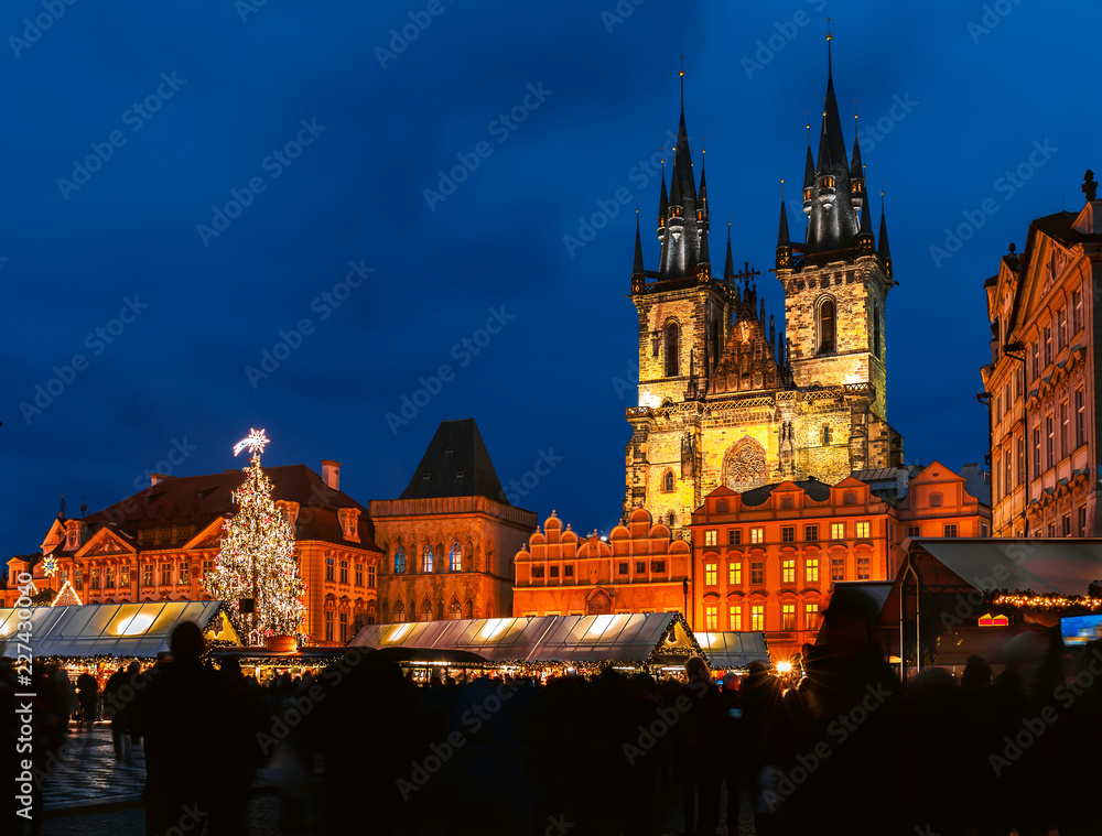 Christmas market on the Oldtown square in Prague