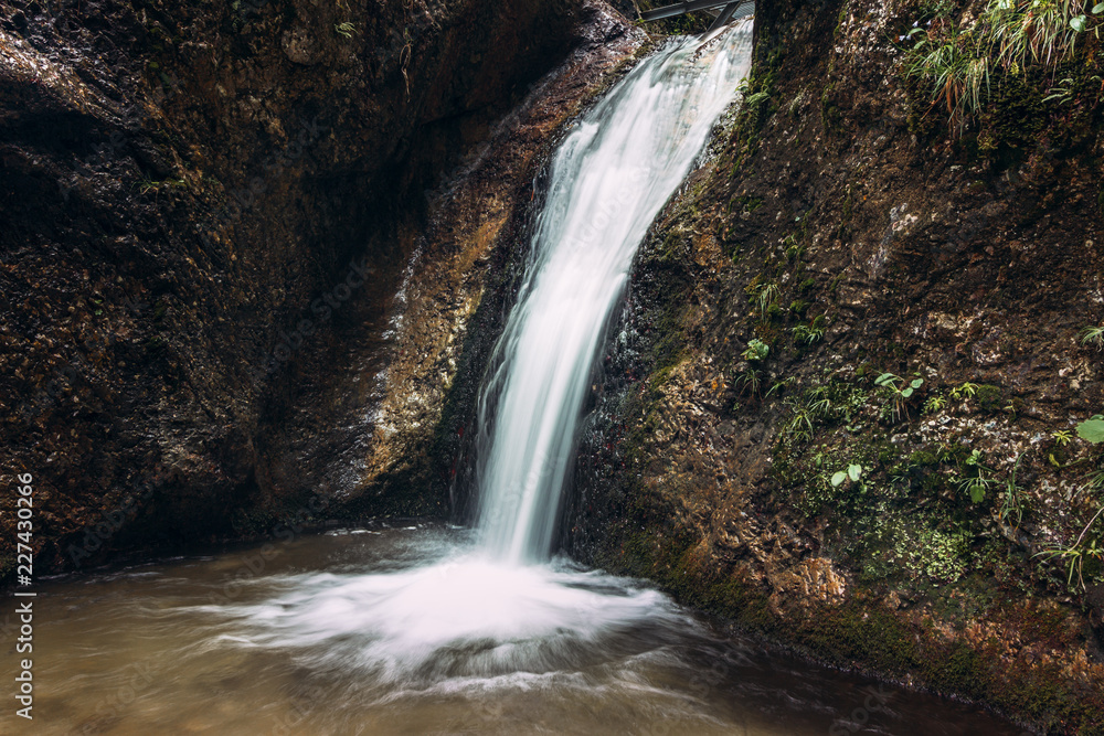 Obraz premium One of the waterfalls in Janosik Holes - Mala Fatra - Slovak Republic