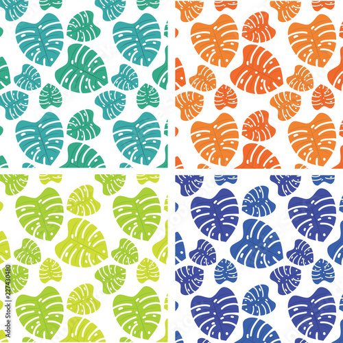 Four Color Leaf Pattern