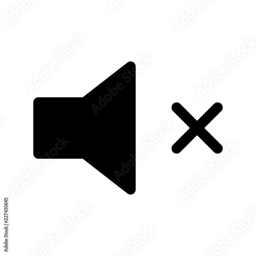 Speaker Audio Mute Music Gui Web vector icon