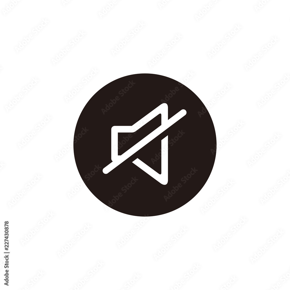 Silent speaker icon vector Silent speaker icon vector