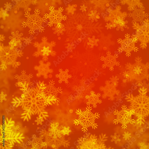 Golden snowflake Abstract Christmas Background