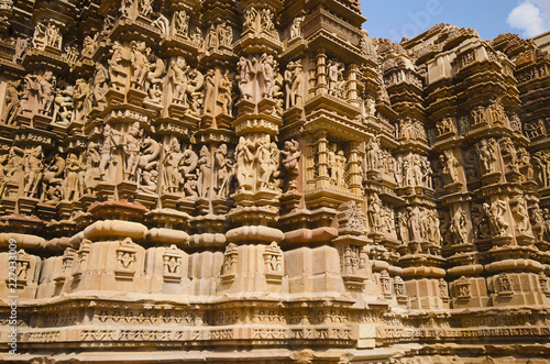 DEVI JAGDAMBA TEMPLE, South Wall - Sculptures, Western Group, Khajuraho, Madhya Pradesh, UNESCO World Heritage Site