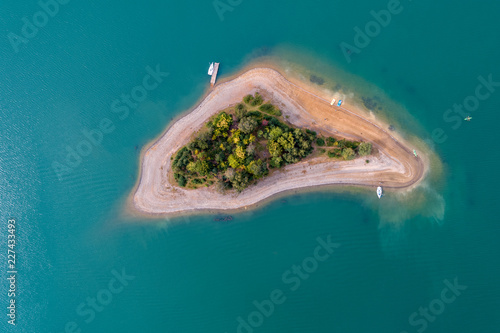 Fototapeta Naklejka Na Ścianę i Meble -  Solina, Wyspa Mala aerial view