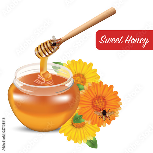 Honey with Flower
